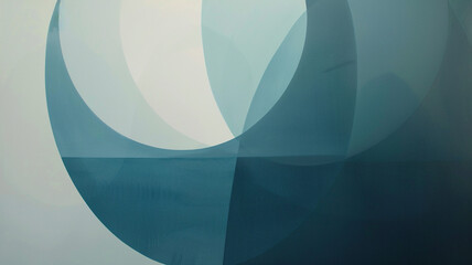 A minimalist abstract piece with minimalist forms and subtle gradient variations, creating a...