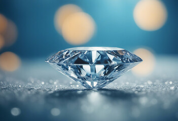 Diamond on blue background