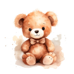 teddy bear on white