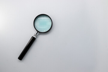 magnifying glass on the white background