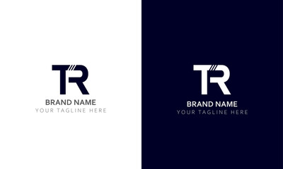 tr initial logo design, Letter tr logo with classic modern style for symbol, personal brand, monogram.