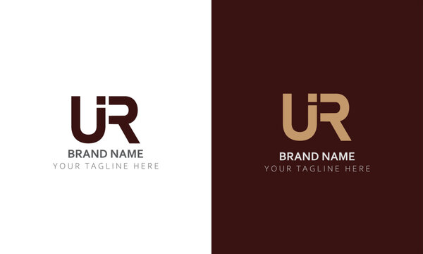 ur logo, ur Letter Initial Logo Design Template Vector Illustration