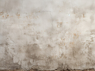 White grunge plaster coats aged concrete wall