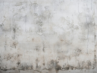 Old concrete wall features white grunge plaster