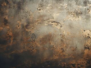 The weathered charm of a scratched copper plate offers a vintage aesthetic - obrazy, fototapety, plakaty