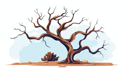 Nature concept represented by Dry tree icon. Isolat