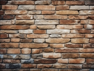Copy space available on brick wall texture for background