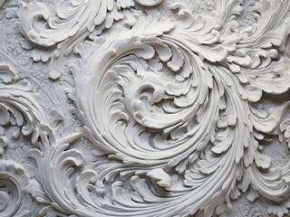 Detailed scan highlights the intricate structure of decorative plaster