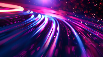 Bright and colorful light in wheel wave style, dark blues and purples