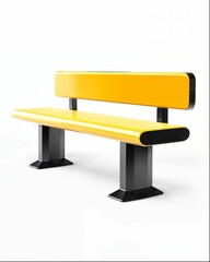 bench on a white background