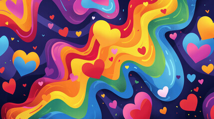 pride and love rainbow background  - obrazy, fototapety, plakaty