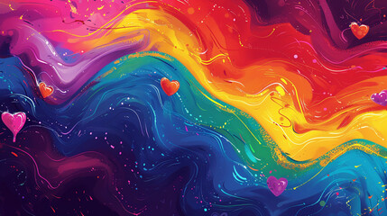 pride and love rainbow background 
