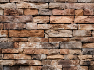 Patterned sandstone brick wall texture for background