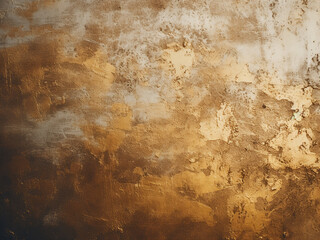 Intriguing texture on wall adorned with gold paint
