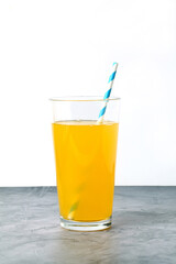 Crystal glasses with orange