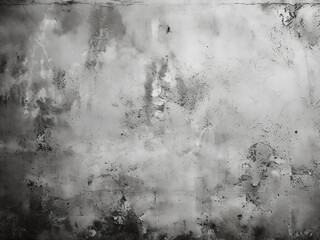 Black and white image showcases a worn concrete wall's texture - obrazy, fototapety, plakaty