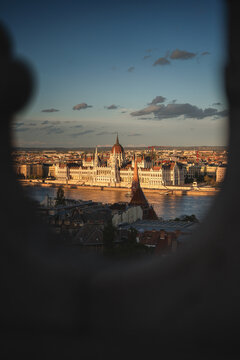 Morning view on the Hungarian Parliament in Budapest