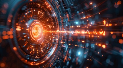 Obraz premium a futuristic hacking technology