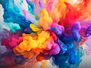 Fototapeta premium Abstract backdrop painted in watercolor technique