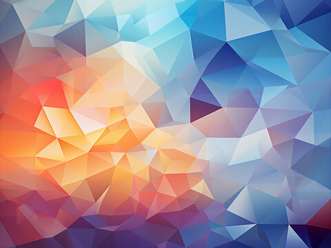 3D render of low polygon triangle background texture