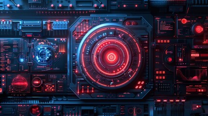 Fototapeta premium a futuristic hacking technology