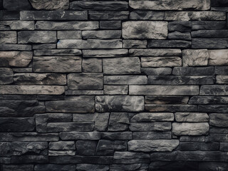 Fototapeta premium Decorative gray brick stone wall enhances the backdrop