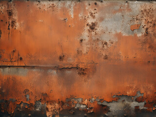 Rusty metal creates an industrial texture for the backdrop