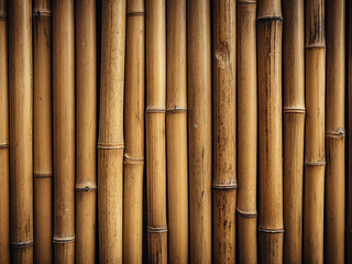 Naklejka premium Vintage-colored backdrop features bamboo texture