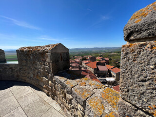 View from the castle tower at the medieval village Montpeyroux - obrazy, fototapety, plakaty