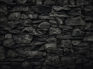 Rough stone wall background marred by black smears