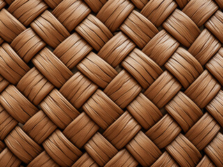 Detailed macro shot highlights the texture of braided paper in the background