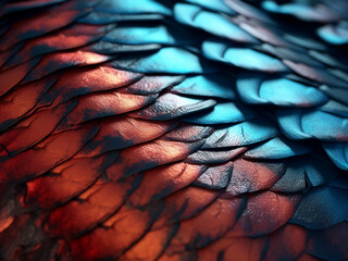 3D rendering showcases close-up of dragon skin texture