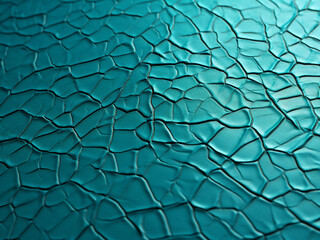Close-up reveals turquoise-colored ingrain wallpaper