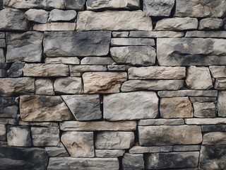 Extreme close-up showcasing the intricate details of a stone wall