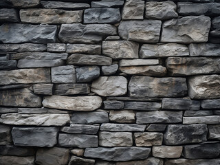 Fototapeta premium Detailed view presenting the textured surface of a stone wall