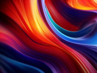 Obraz premium Abstract 3D rendering producing a vibrant and colorful backdrop