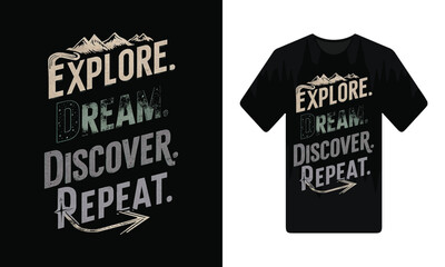 Adventure typography t-shirt design, motivational typography t-shirt design, inspirational quotes t-shirt design, vector quotes lettering t-shirt design for print