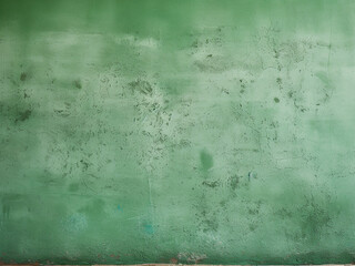 Green plaster wall texture adds depth to the stucco background - obrazy, fototapety, plakaty