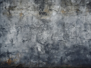 Cracked wall: urban, grunge, black, and dirty - obrazy, fototapety, plakaty