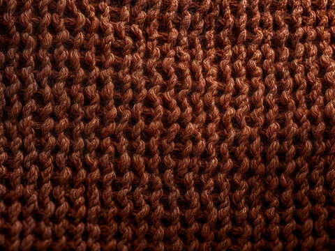 Close-up image of knitted woolen fabric texture background