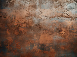 Rust texture creates a grungy background on metal
