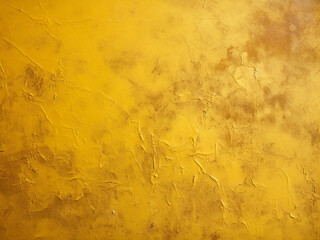 Texture of an aged gold plaster wall with embossed decoration - obrazy, fototapety, plakaty