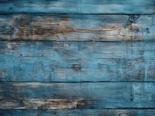 Vertical texture of wooden surface with old blue paint
