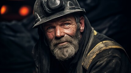 Obraz premium Portrait photograph of coal miner