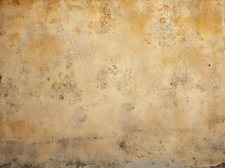 Fototapeta na wymiar Close-up of a plastered wall reveals a fine, grungy texture with golden hues