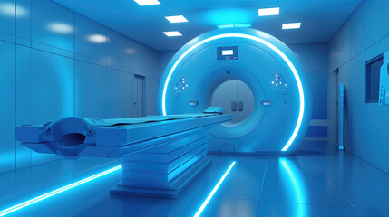 MRI machine in a modern medical clinic. - obrazy, fototapety, plakaty