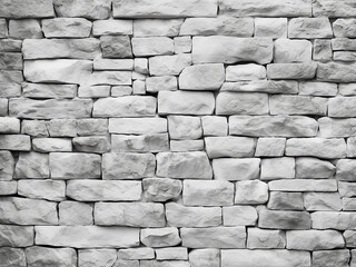 Stone wall with white and gray tones serves as backdrop