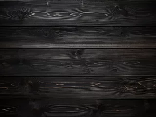 Fotobehang Blank black wood texture provides ample copy space © Llama-World-studio