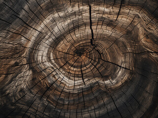 Background features textured tree trunk for depth