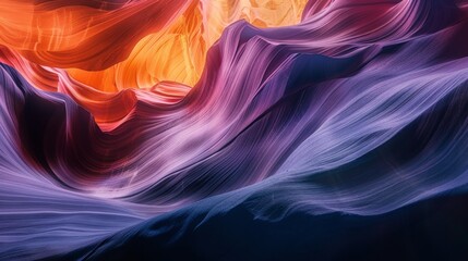 Colorful rock formation with long wave - obrazy, fototapety, plakaty